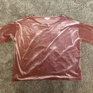 Socialite Velvet Mauve Long Sleeve Top